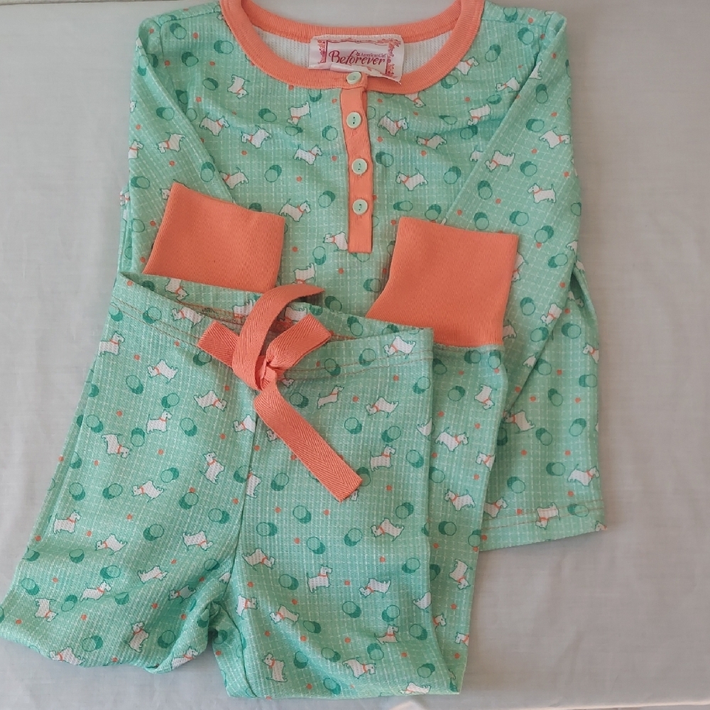 American Girl Before Mint Green Kids Pajamas